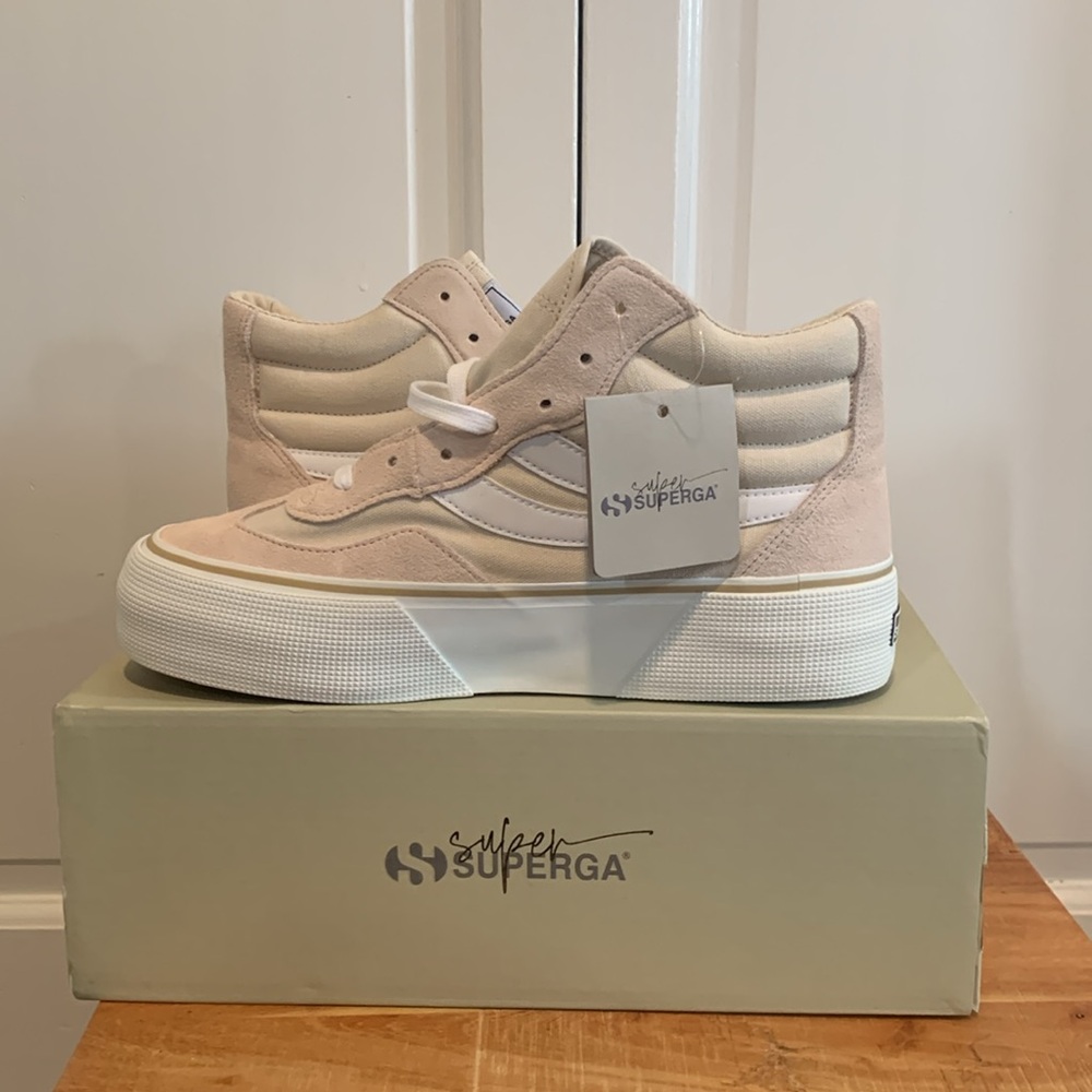 NWT Superga Revolley mid platform sneaker US size 10
